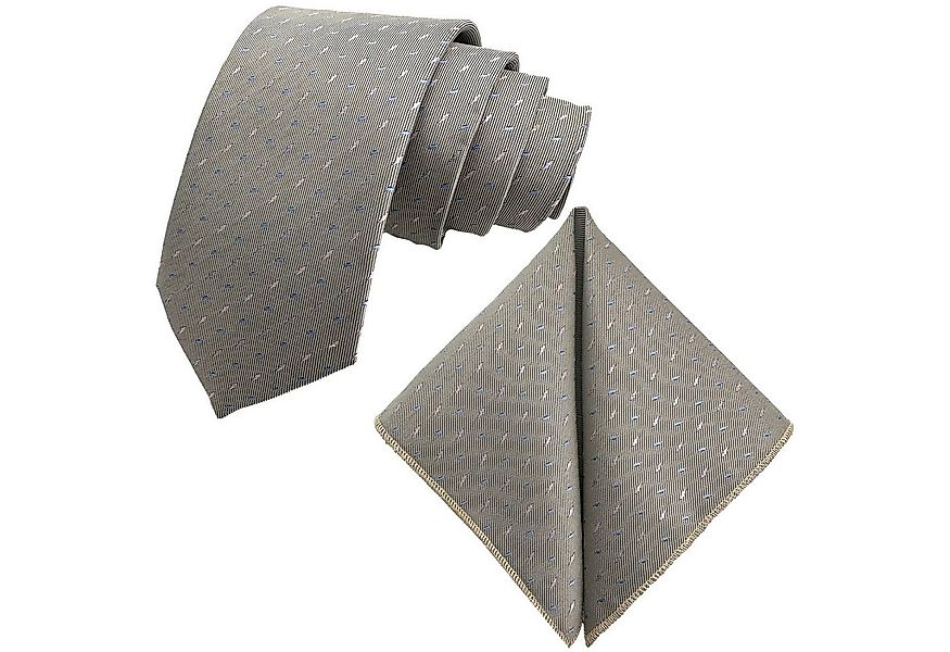 GASSANI Krawatte Tupfen-Muster Jacquard, Dots Pinsel Striche (Set, Krawatte günstig online kaufen