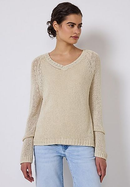 STREET ONE STUDIO V-Ausschnitt-Pullover mit grober Struktur günstig online kaufen