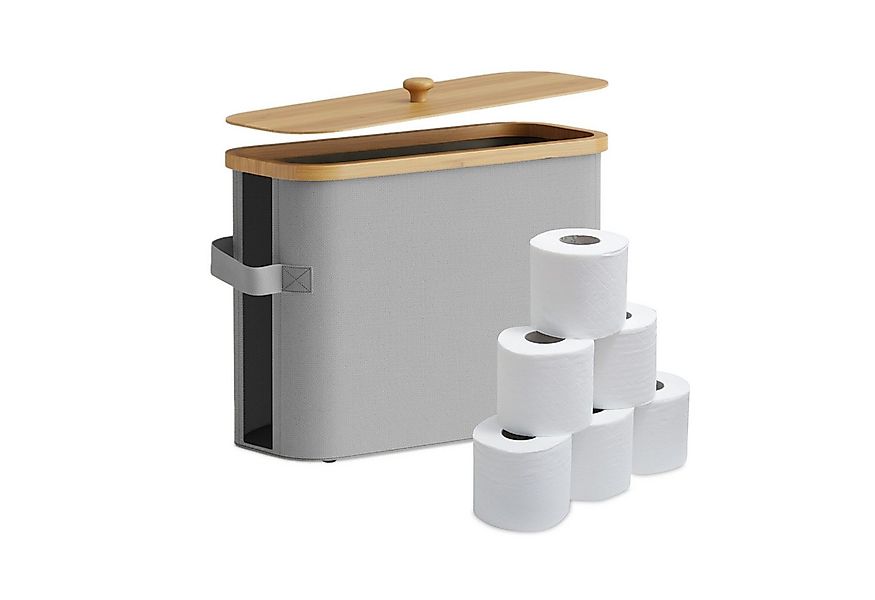 relaxdays Toiletten-Ersatzrollenhalter Toilettenpapier Aufbewahrung 12 Roll günstig online kaufen