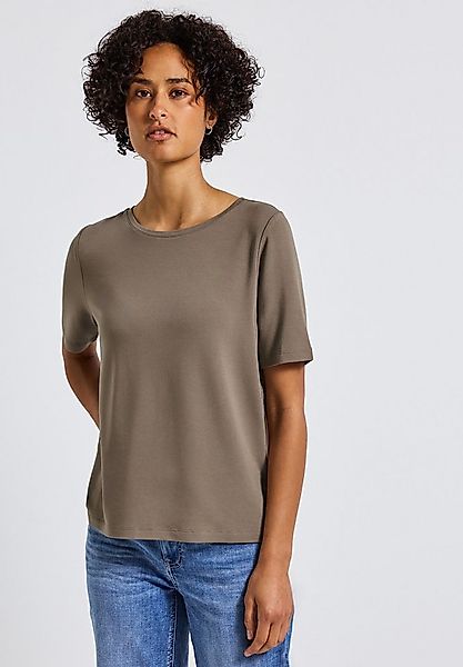 STREET ONE T-Shirt mit Glitzerstreifen günstig online kaufen