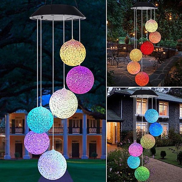 WILGOON LED Solarleuchte Solar Windspiel Gartendeko günstig online kaufen