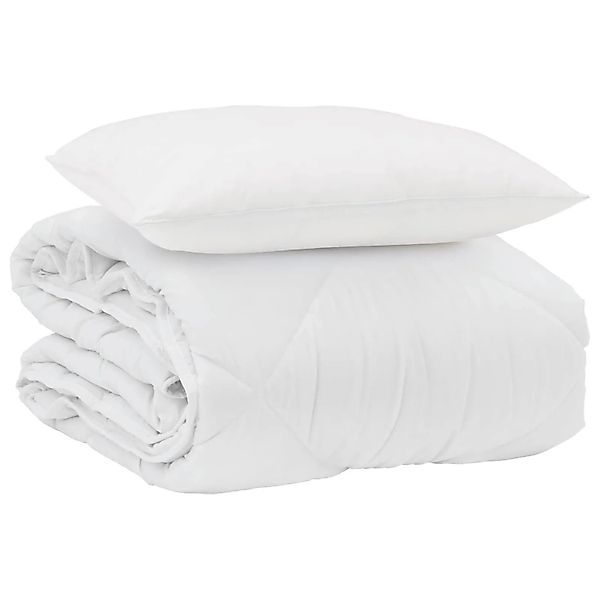 vidaXL Sommerdecke mit Kissen 2-Tlg Weiß Mikrofaser 3376399 günstig online kaufen