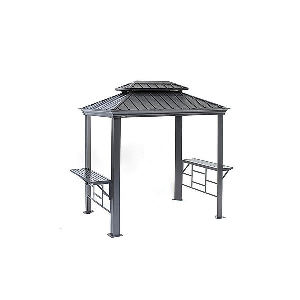 Sojag Pavillon Messina BBQ anthrazit Stahl B/H/L: ca. 292x262x179 cm günstig online kaufen