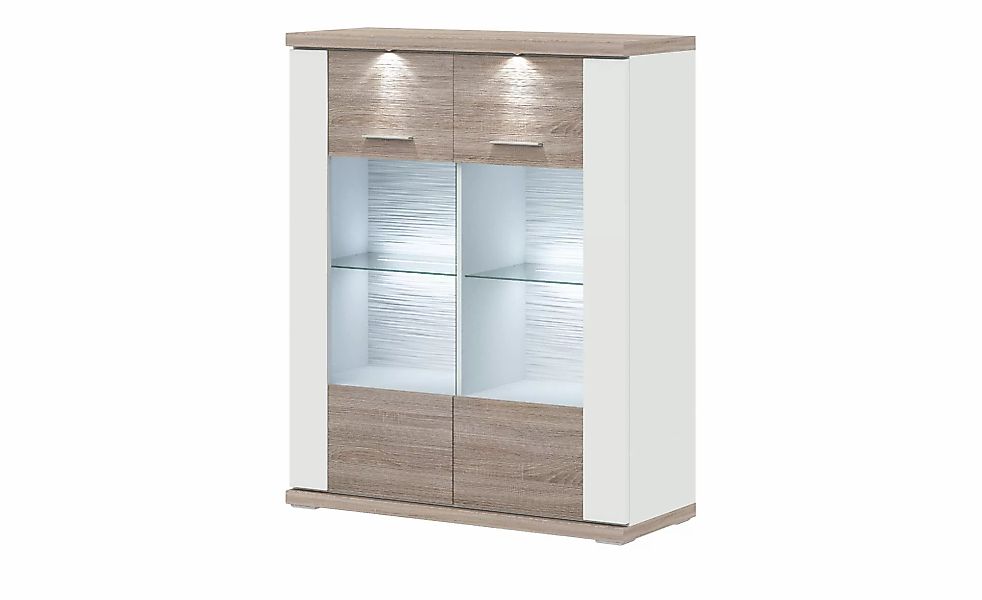 uno Highboard   Titan ¦ holzfarben ¦ Maße (cm): B: 106 H: 131 T: 42.0 Kommo günstig online kaufen