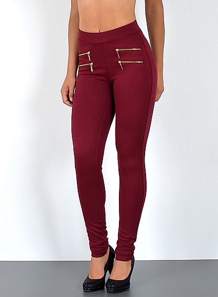 ESRA Stretch-Hose Sehr enge Damen Treggings Hose Gummi-Bund Stretch Hose J1 günstig online kaufen