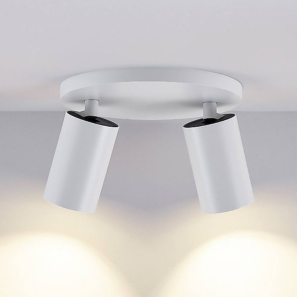 Deckenspot CAN TILT, weiß, Ø 20 cm, 2-flammig, Metall, GU10 günstig online kaufen
