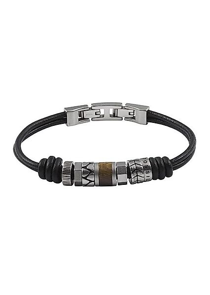 Fossil Armband Schmuck Geschenk Edelstahl Leder Armschmuck günstig online kaufen