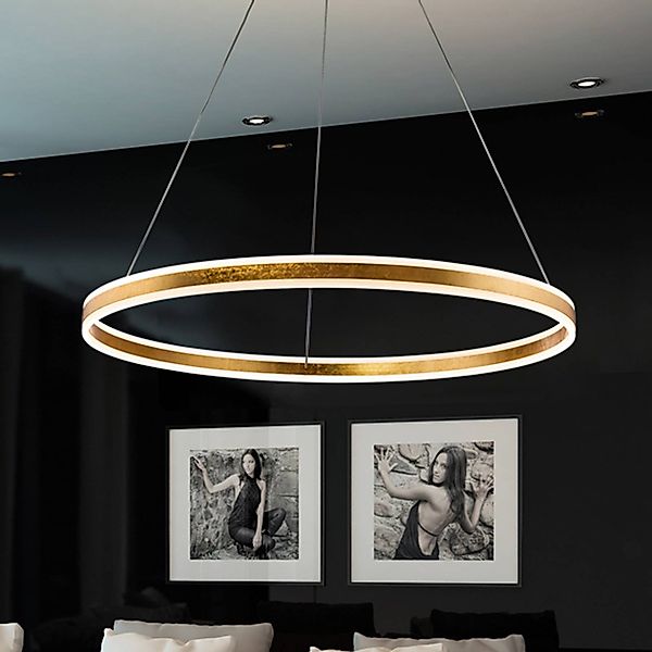 LED-Hängeleuchte Helia, goldfarben, Ø 100 cm, Metall günstig online kaufen