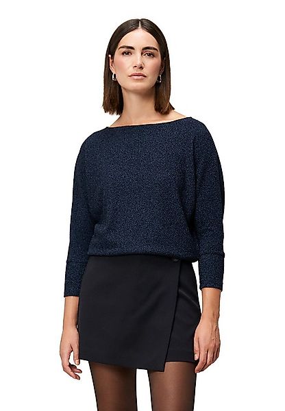 Zero Kurzarmshirt Damen Glitzershirt mit U-Boot Ausschnitt (1-tlg) Plain/oh günstig online kaufen