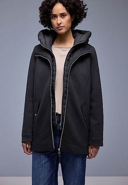 STREET ONE Langjacke im Doppel-Layer-Look und mit Kapuze günstig online kaufen