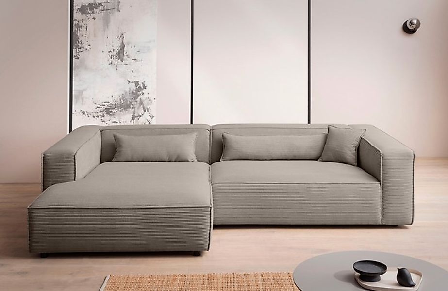LeGer Home by Lena Gercke Ecksofa »PIARA XXL, Big-Sofa, Cord, Leinenoptik o günstig online kaufen