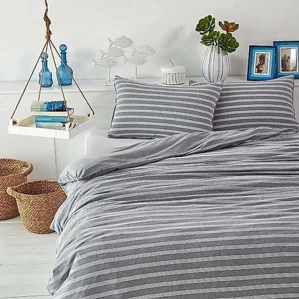 BETTWARENSHOP Bettwäsche Melangestreifen, Jersey, 3 teilig günstig online kaufen