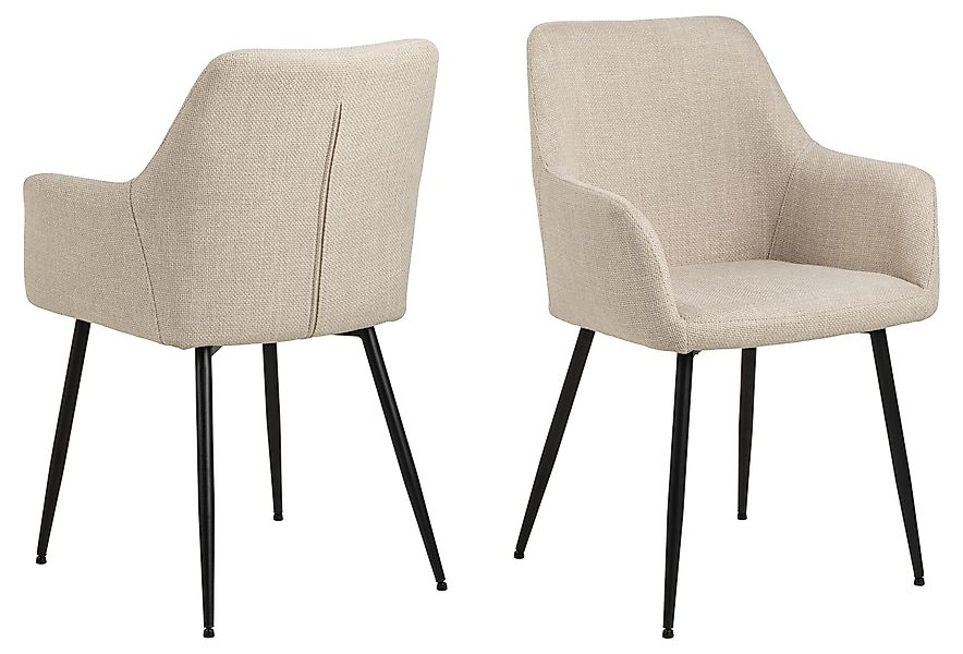 ACTONA GROUP Esszimmerstuhl in Beige, Stoff günstig online kaufen