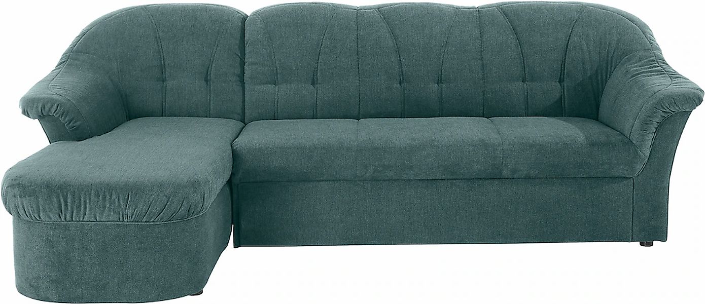 DOMO collection Ecksofa »Pegnitz, elegante Rückensteppung, komfortabel, L-F günstig online kaufen