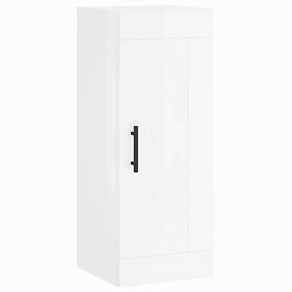 vidaXL Hängeschrank Wandschrank Hochglanz-Weiß 34,5x34x90 cm Holzwerkstoff günstig online kaufen