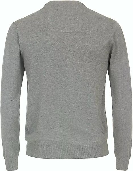 Casa Moda Pullover V-Ausschnitt Grau - Größe 5XL günstig online kaufen