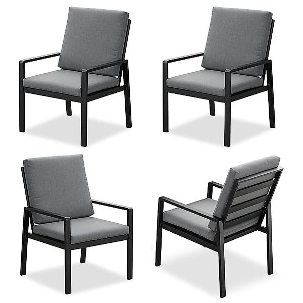 MeXo Gartenlounge-Set Alu Gartenmöbel-Sets Gartenstuhl, (4-tlg., günstig online kaufen