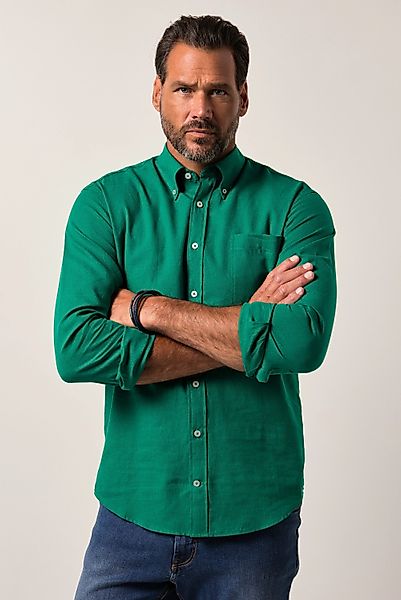 JP1880 Businesshemd Hemd Langarm Leinenmix Buttondown-Kragen günstig online kaufen
