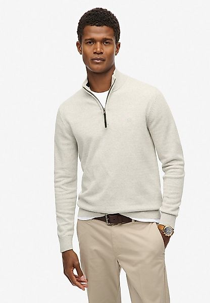 Superdry Strickpullover ESSENTIALS COTTON HALF ZIP günstig online kaufen