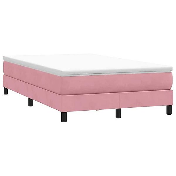 vidaXL Bett Boxspringbett ohne Matratze Rosa 120x220 cm Samt günstig online kaufen