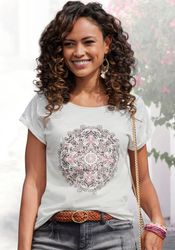 Vivance Kurzarmshirt "mit modischem Frontdruck" aus weicher Baumwoll-Qualit günstig online kaufen