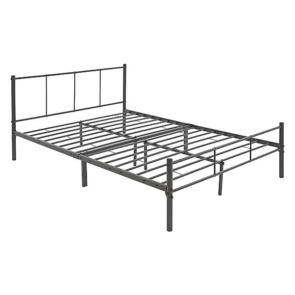 ML-Design Metallbett 160x200cm auf Stahlrahmen mit Kopfteil Lattenrost Anth günstig online kaufen