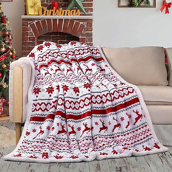 Plaid Weihnachtsplaid Kuscheldecke,Weihnachtsdecke Wohndecke, Jibenhome, Ba günstig online kaufen