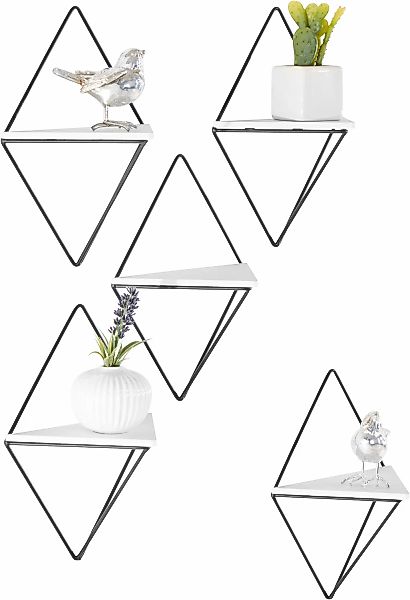 andas Deko-Wandregal Rauten Rudel, Set 5-tlg., günstig online kaufen