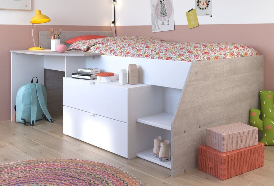 Parisot Hochbett Milky (Kinderbett Liegefläche 90 günstig online kaufen