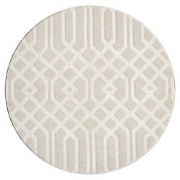 payé Teppich Esso 38 Hochflor Rund 160x160 cm Beige günstig online kaufen