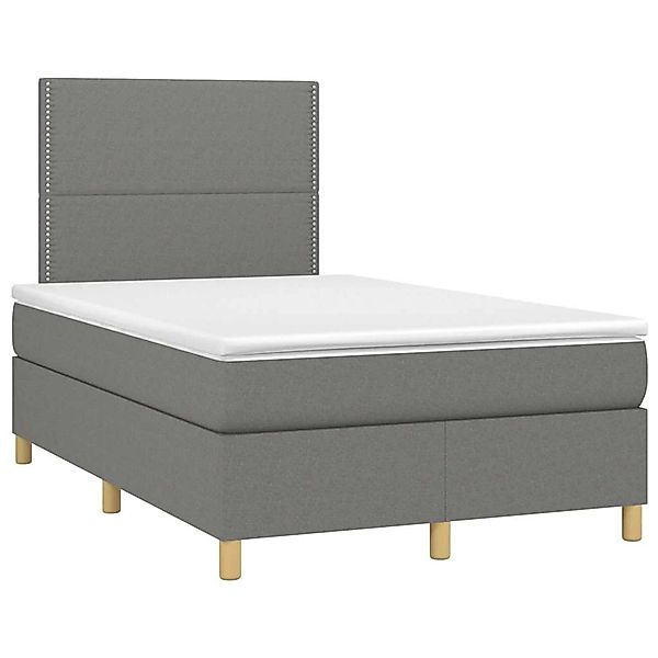 vidaXL Boxspringbett mit Matratze Dunkelgrau 120x190 cm Stoff 3269924 günstig online kaufen