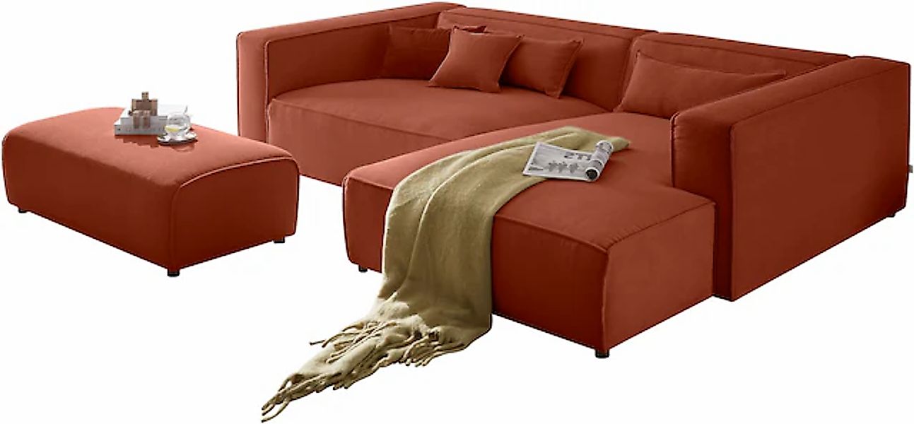 LeGer Home by Lena Gercke Ecksofa »PIARA XXL, L-Form, Schlaffunktion, Cord, günstig online kaufen