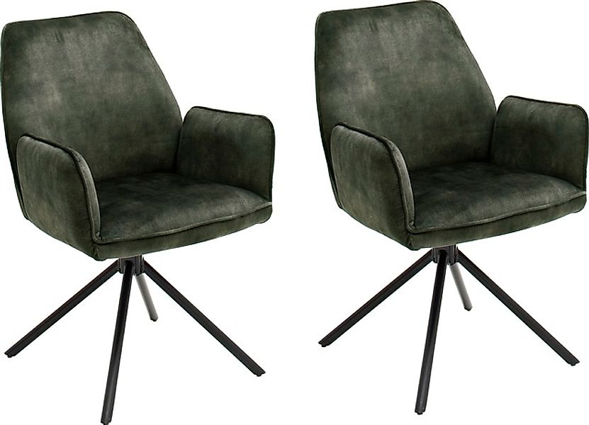 MCA furniture Esszimmerstuhl »Ottawa mit Armlehne« (Set) 2 Stk. Vintage Vin günstig online kaufen