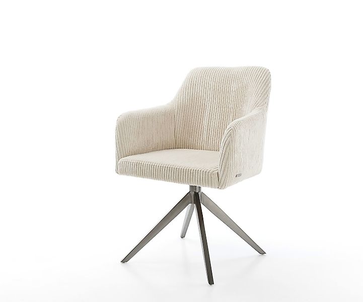 Drehstuhl Greg-Flex Mikrofaser Anthrazit Vintage Kreuzgestell breit Graphit günstig online kaufen