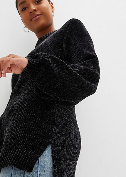 bonprix Longpullover aus Chenille, mit breitem U-Boot-Ausschnitt, für kühle günstig online kaufen