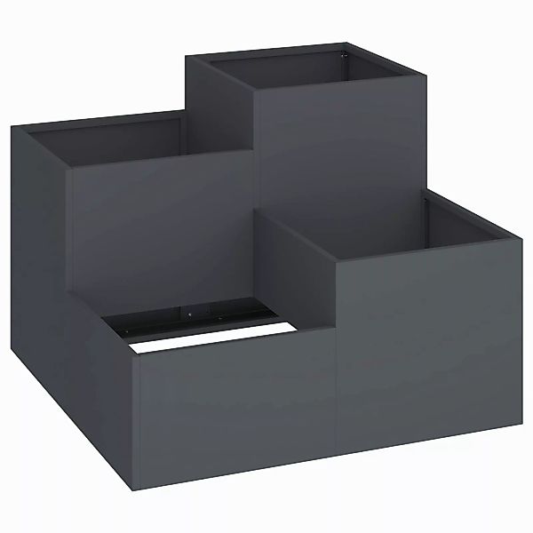 vidaXL Blumentopf Pflanzkübel 100x100x60 cm Anthrazit günstig online kaufen