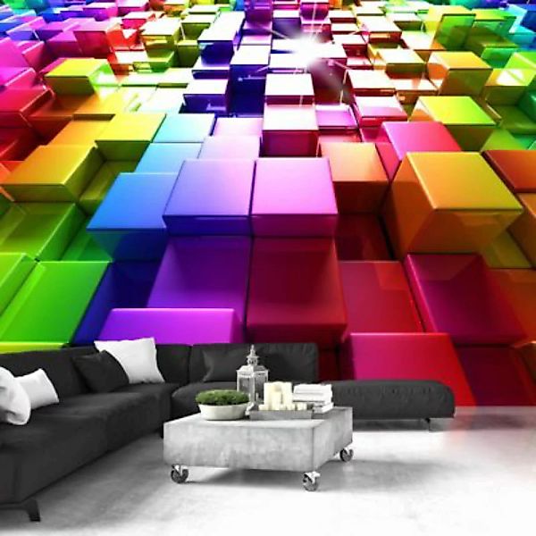 artgeist Fototapete Colored Cubes mehrfarbig Gr. 200 x 140 günstig online kaufen