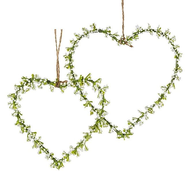 matches21 HOME & HOBBY Dekokranz Blumenherz Schleierkraut Herz Dekokranz 2e günstig online kaufen