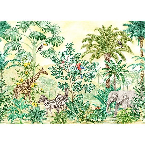 Komar Fototapete "Jungle Adventure" bedruckt glatt 350 x 250 cm (Breite x H günstig online kaufen
