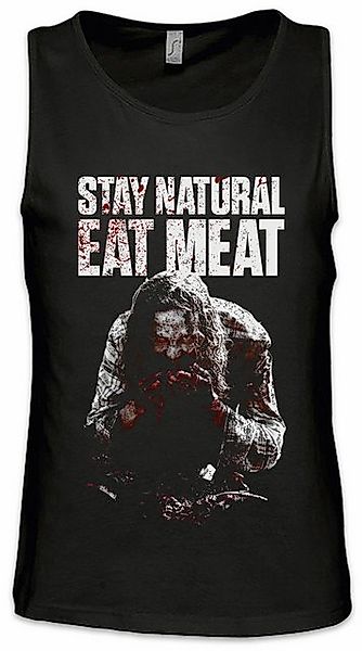 Urban Backwoods Tanktop Stay Natural Eat Meat Ärmelloses T-Shirt Bloody Blu günstig online kaufen