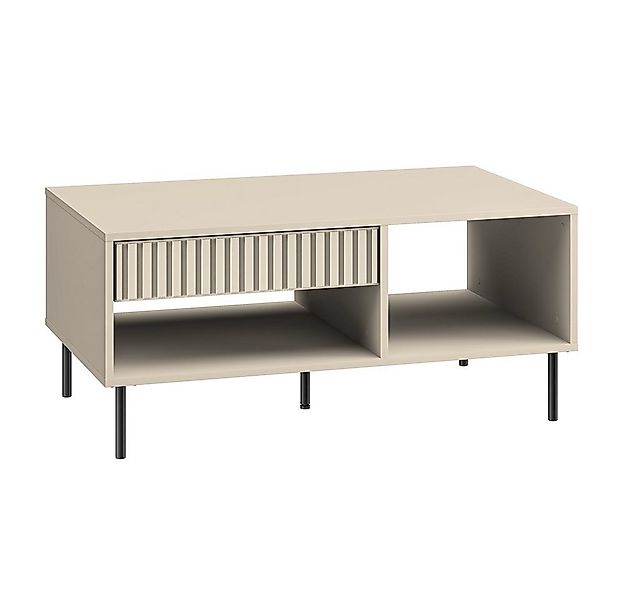 Lomadox Couchtisch SALOU-131, in kaschmir matt, Schubkasten inkl. Softclose günstig online kaufen