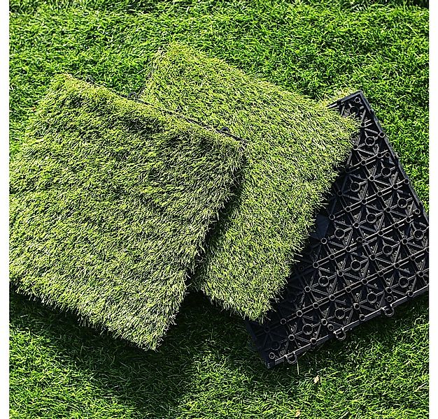 euroharry WPC-Fliesen 11St. 30x30 cm WPC Fliese Terrassen fliesen Klickflie günstig online kaufen