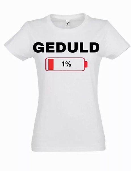 Youth Designz Print-Shirt Geduld bei 1%: Damen T-Shirt stylisch lustig Prin günstig online kaufen