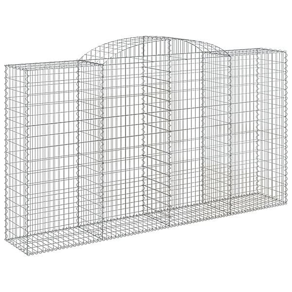 vidaXL Gabionen mit Hochbogen 2 Stk 300x50x160/180cm Eisen 1667347 günstig online kaufen