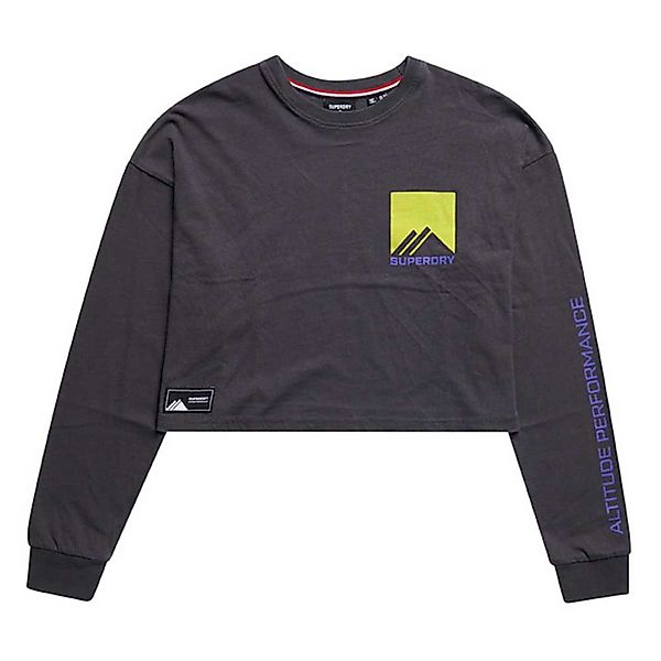 Superdry Mountain Sport Nrg Crop Langarm-t-shirt M Charcoal günstig online kaufen