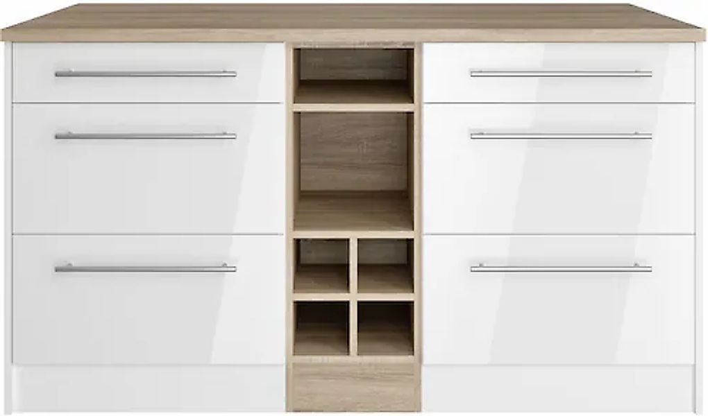 HELD MÖBEL Kücheninsel »Wien«, Breite 153 cm, MDF-Fronten, Flaschenregal günstig online kaufen