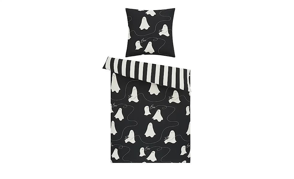 como Renforcé Wende-Bettwäsche  Ghosts ¦ schwarz ¦ Maße (cm): B: 135 Bettwa günstig online kaufen