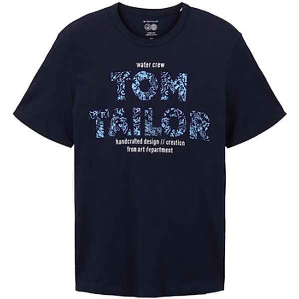 Tom Tailor  T-Shirt T-Shirt Kurzarmshirt gepunktet mit Brusttasche günstig online kaufen
