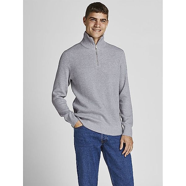 Jack & Jones Bla Perfect Halber Reißverschluss Sweater 2XL Cool Grey günstig online kaufen