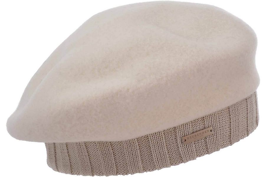 Seeberger Baskenmütze Walk Baskenmütze mit Strickbund 18055-0 günstig online kaufen